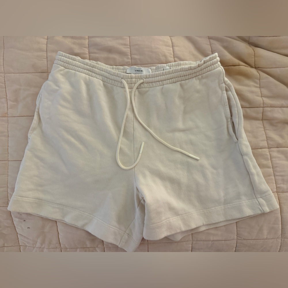 Vince Cream Drawstring Lounge Shorts